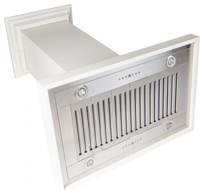 ZLINE 36" Convertible Vent Wooden Island Mount Range Hood