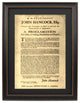 Framed John Hancock's Proclamation for a Day of Fasting, Humiliation, & Prayer