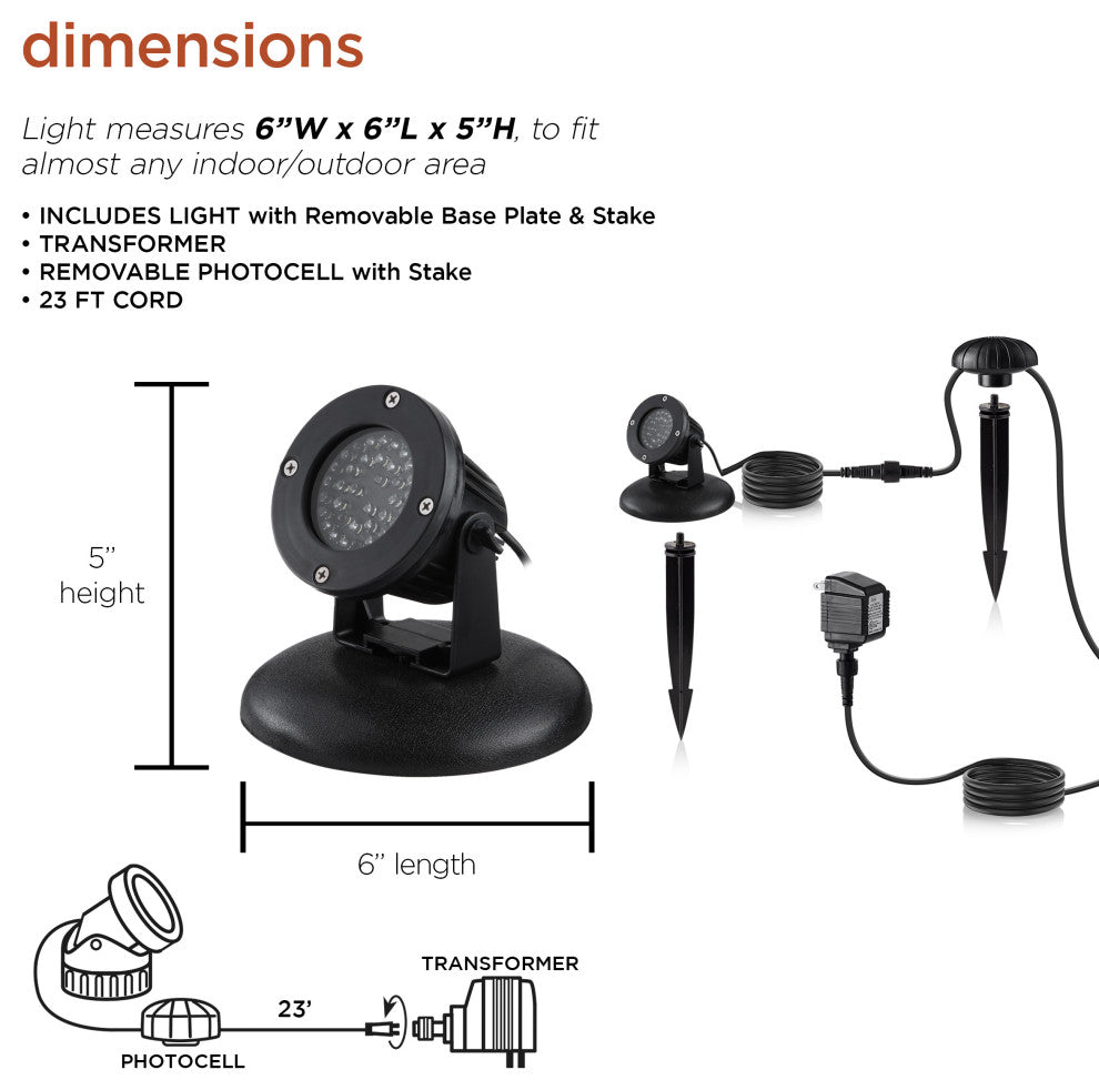 36 LED Single Light With Photocell and Transformer