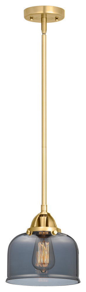 Large Bell Mini Pendant, Satin Gold, Plated Smoke, Plated Smoke