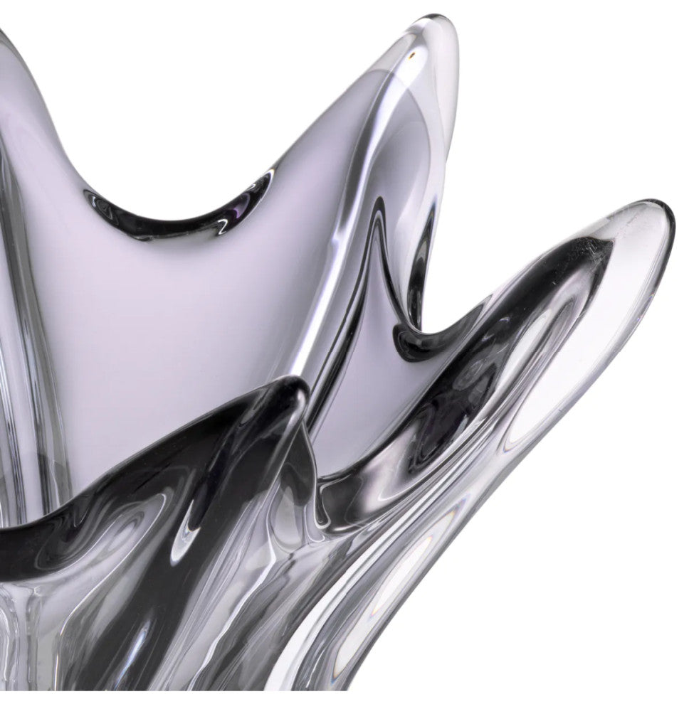 Handblown Glass Modern Bowl, Eichholtz Sutter, Gray