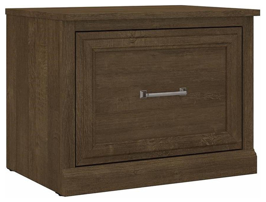 Woodland 24W Small Shoe Bench with Drawer in Ash Brown - Engineered Wood