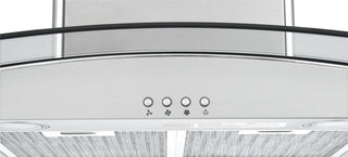 36" Island Glass Range Hood, Stainless Steel