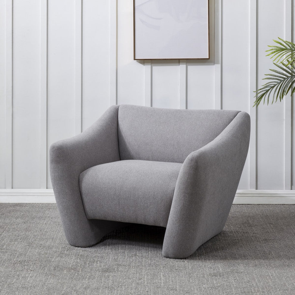 Safavieh Couture Stefanie Modern Accent Chair, Light Grey