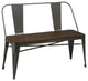 Heavy Duty Dining Bench Metal, Wood Top