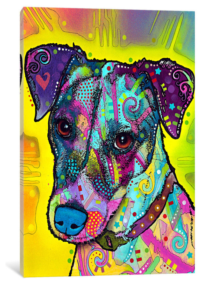 "Jack Russell" Wrapped Canvas Art Print, 26x18x1.5