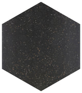 Palazzo Hex Nero Porcelain Floor and Wall Tile