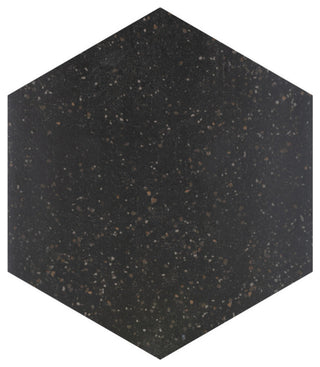 Palazzo Hex Nero Porcelain Floor and Wall Tile