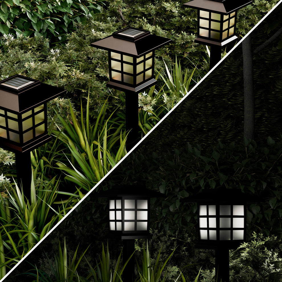 Solar Pathway Coach Lights- 15" Set of 6 by Pure Garden