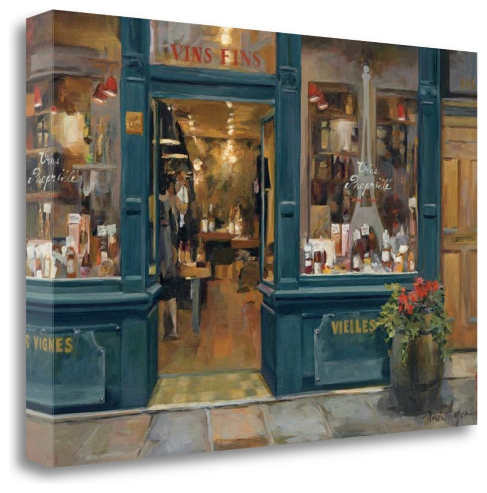 "Parisian Wine Shop" By Marilyn Hageman, Giclee Print on Gallery Wrap Canvas