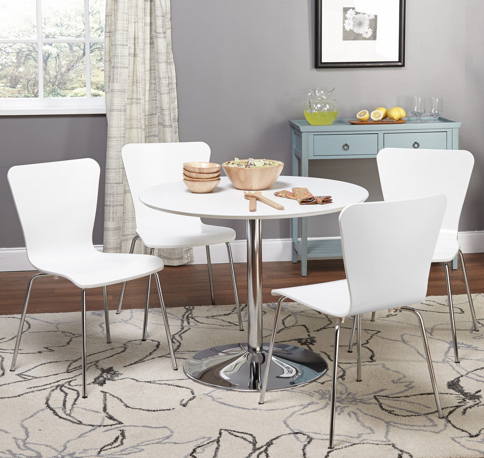 5-Piece Pisa Dining Set, White