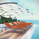 Silver Orange Shore Chaise with Cushions Outdoor Patio Aluminum Set of 6