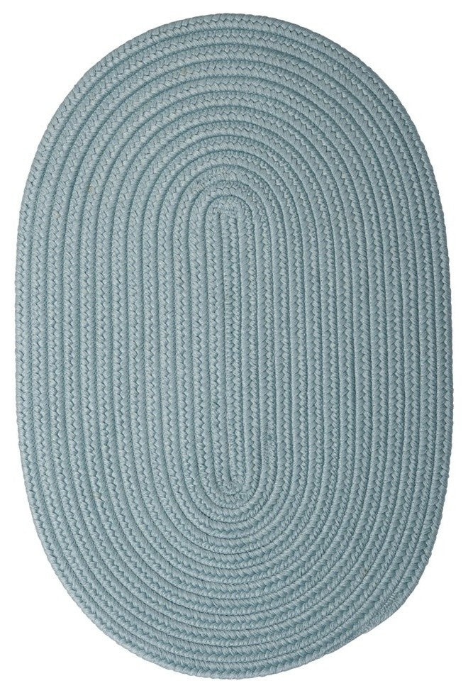 Boca Raton BR54 Federal Blue Indoor/Outdoor Area Rug, Oval 12'x15'