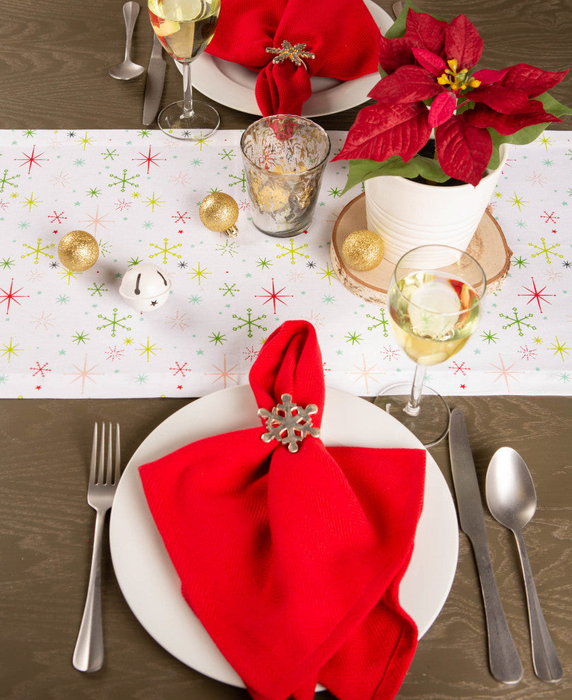 Christmas Star Print Table Runner 14"x72"