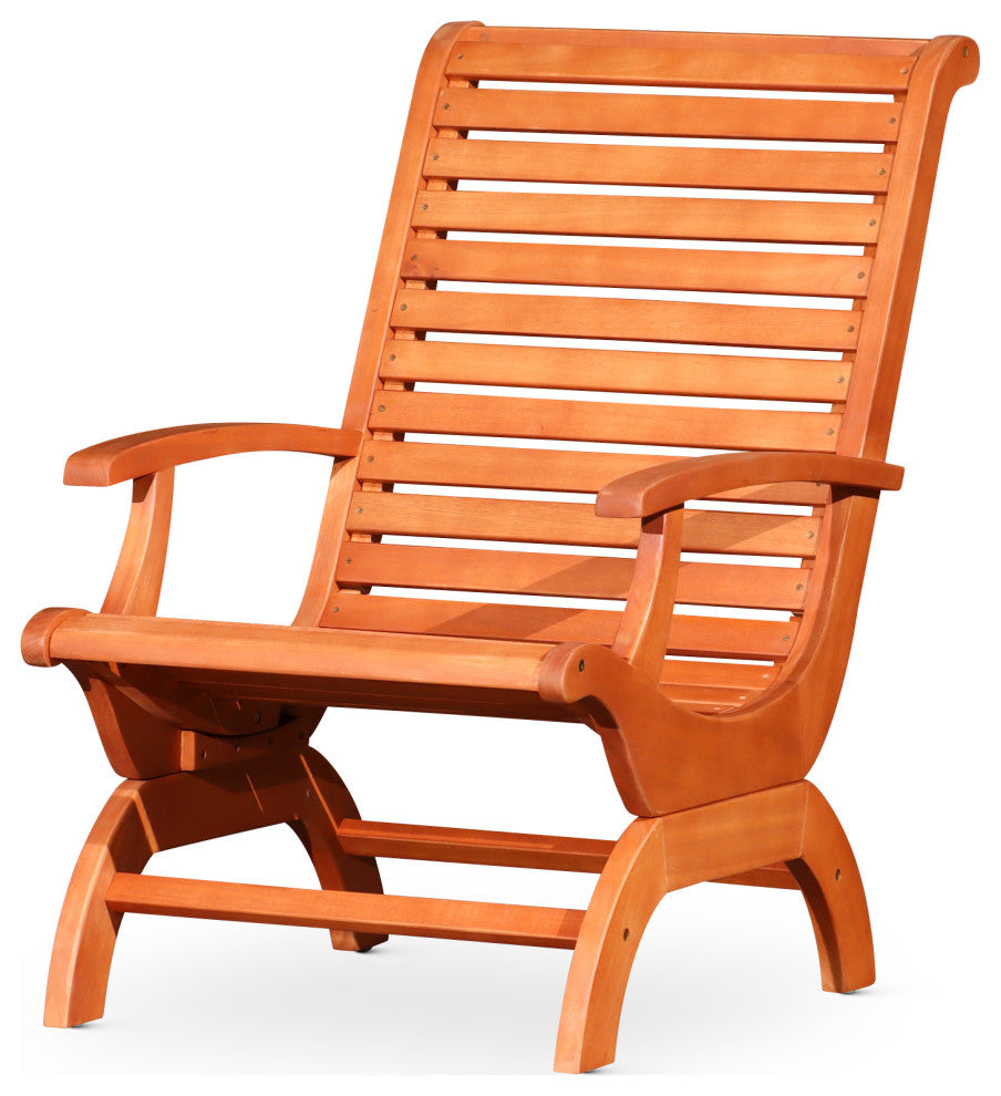 DTY Outdoor Living Aspen Eucalyptus Plantation Chair, Natural Oil