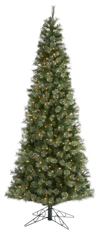 10' Cashmere Slim Christmas Tree / 750 Warm White Lights/1908 Bendable Branches
