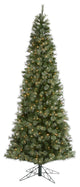 10' Cashmere Slim Christmas Tree / 750 Warm White Lights/1908 Bendable Branches