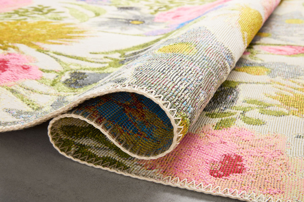 Loloi II Botanical Ivory/Multi 18"x18" Sample Rug