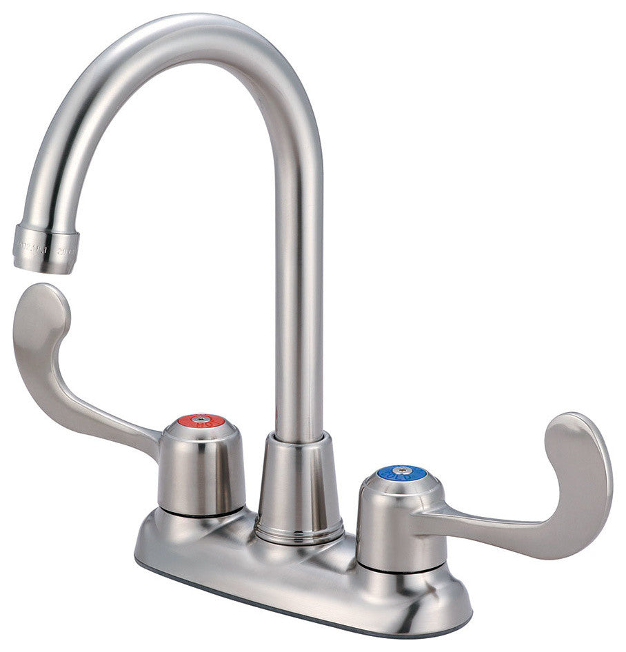Two Handle Bar Faucet, PVD Brushed Nickel