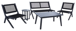 Safavieh Kobina 5 Piece Outdoor Living Set, Black