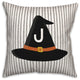 Halloween Monogram Hat J 18x18 Spun Poly Pillow