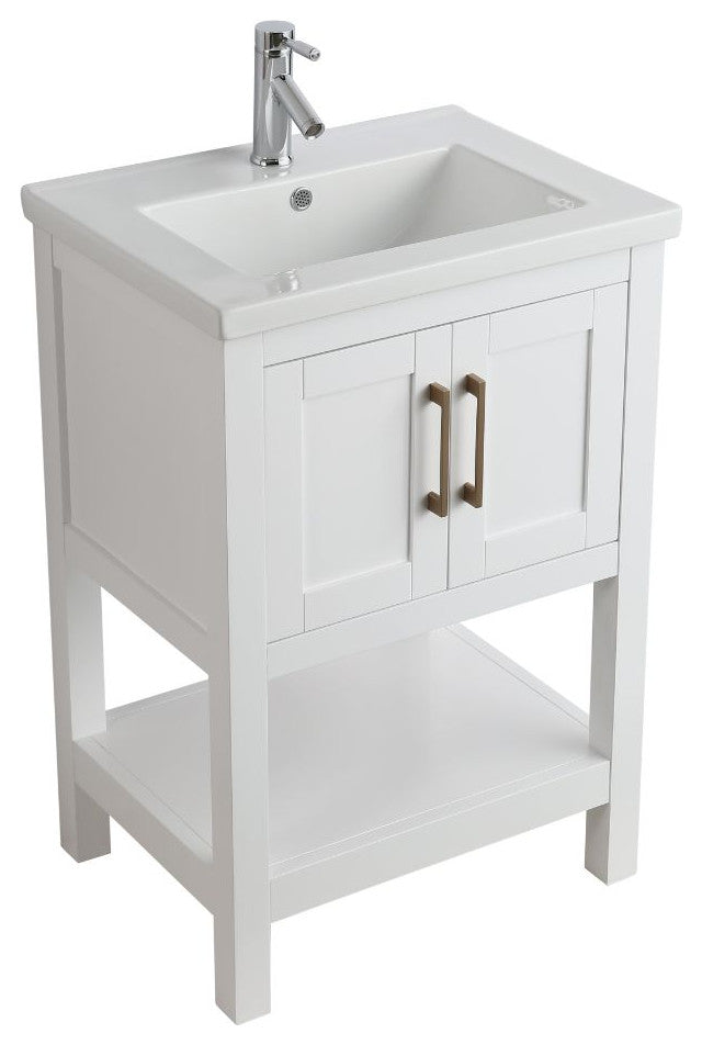 Alissa Modern White 24" Single Sink Vanity