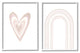 Kid's Heart Rainbow Stripped Patterns Soft Neutral Pink,24 x 30