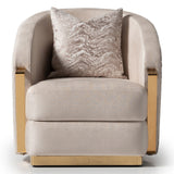 Carmela Accent Chair Almond/Gold