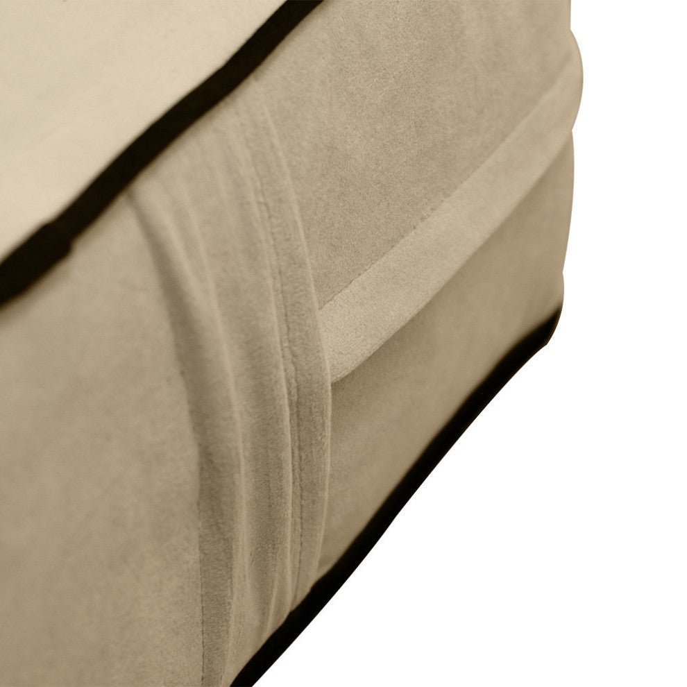 Contrast Pipe 8" Twin-XL 80x39x8 Velvet Indoor Daybed Mattress COVER ONLY-AD304