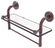 Remi 16" Gallery Glass Shelf with Towel Bar, Antique Copper