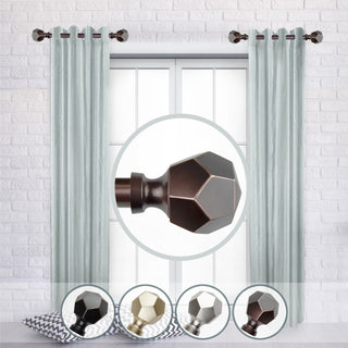 Theobald Side Curtain Rods 12-20", Bronze