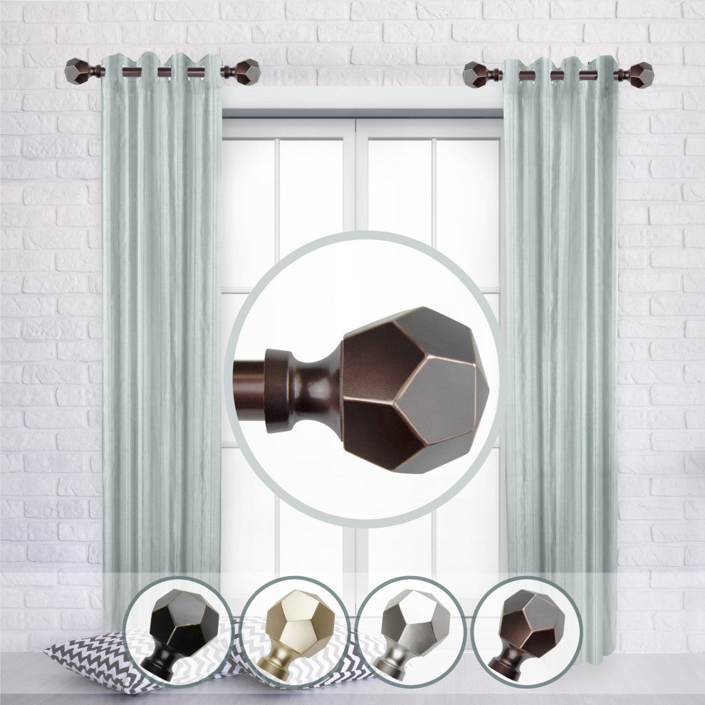 Theobald Side Curtain Rods 12-20", Bronze