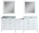 London 92" Double Sink Vanity Set, White