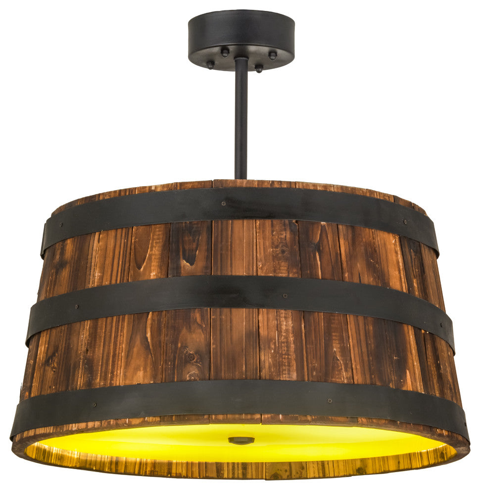 25W Whiskey Barrel Pendant
