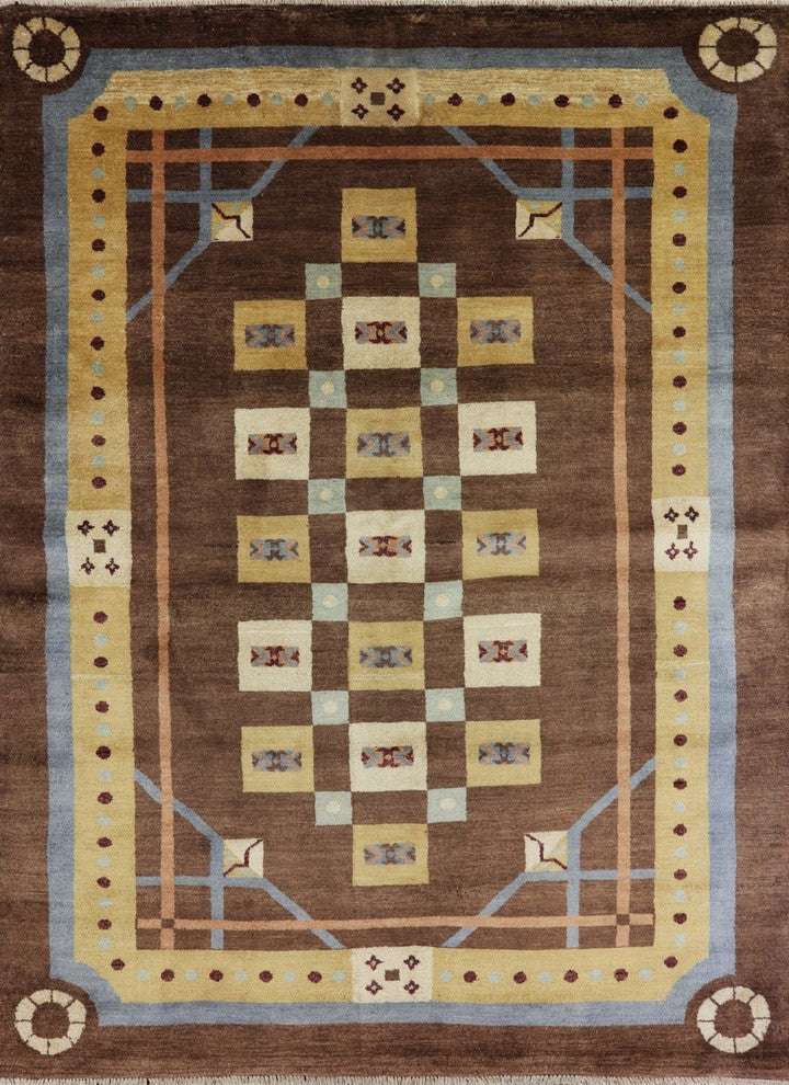 Oriental Gabbeh Hand Knotted Area Rug 6'x8', W2044