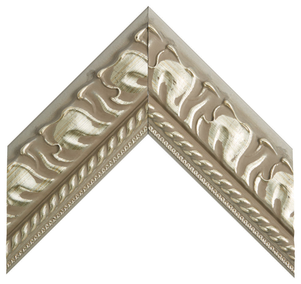 Hillsborough Framed Wall Mirror, Nickel, 28"x60"
