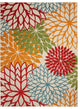 6 x 9 Green Floral Indoor Outdoor Area Rug