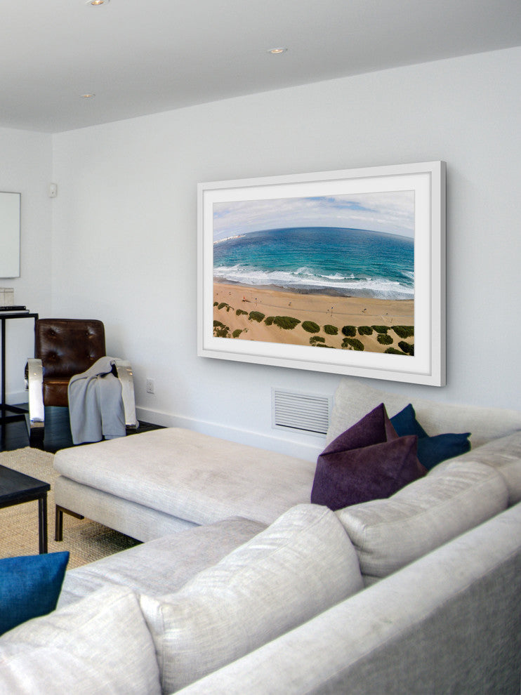 "Peaceful Beach" Framed Print by Karolis Janulis