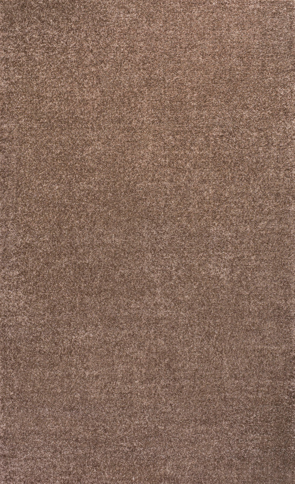 Haze Solid Low-Pile Brown 6 ft. x 9 ft. Area Rug