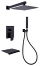 3-Function Pressure Balanced Shower System W/ Dual Handles & Rough-In Valve