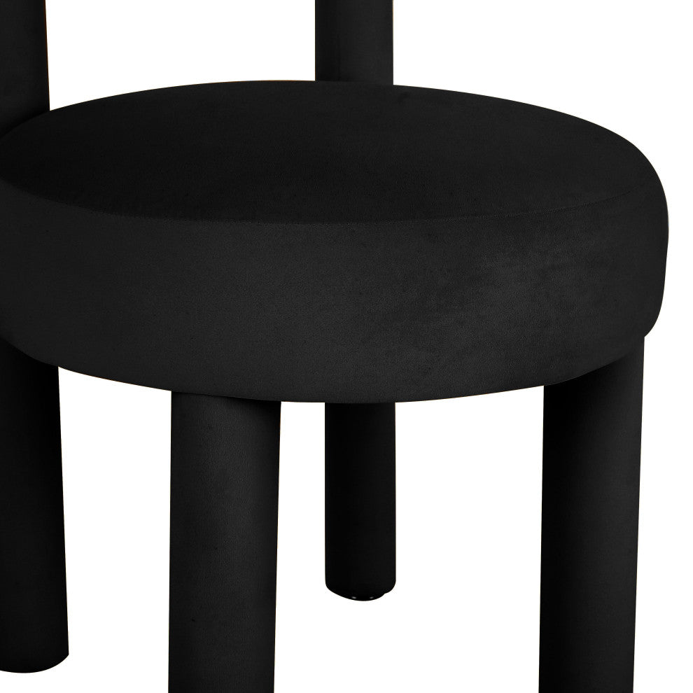 Carmel Dining Chair, Black Velvet