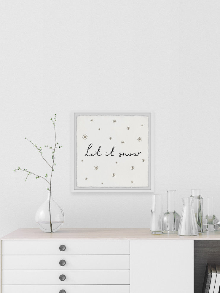 "I Love Snow" Framed Painting Print, 24x24