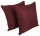 25" Double-Corded Polyester Square Floor Pillows With Inserts, Set of 2, Merlot