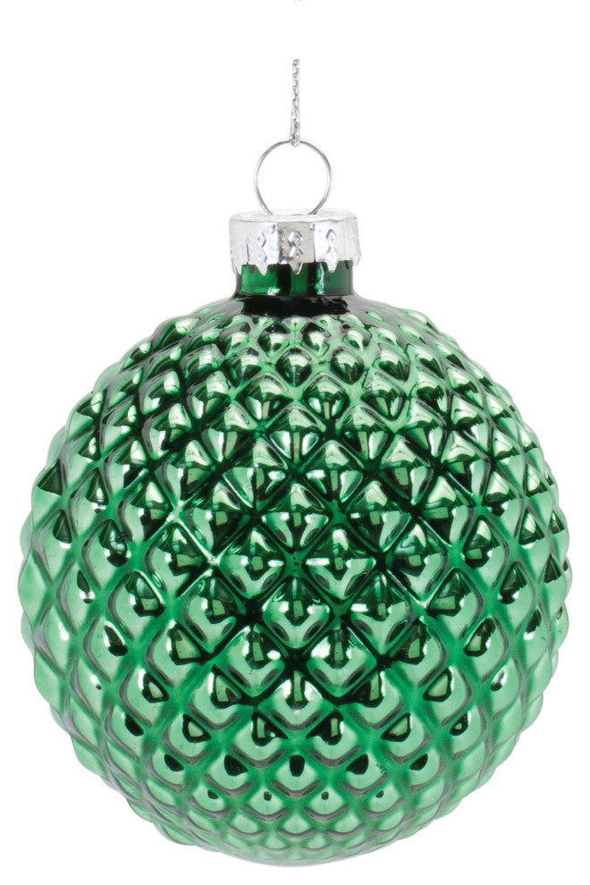 Textured Glass Ball Ornament, 12-Piece Set