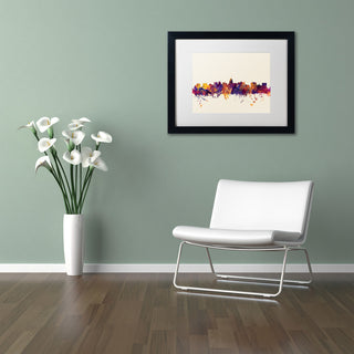 Michael Tompsett 'Madison WI Skyline' Matted Framed Art, White Mat, 14"x11"