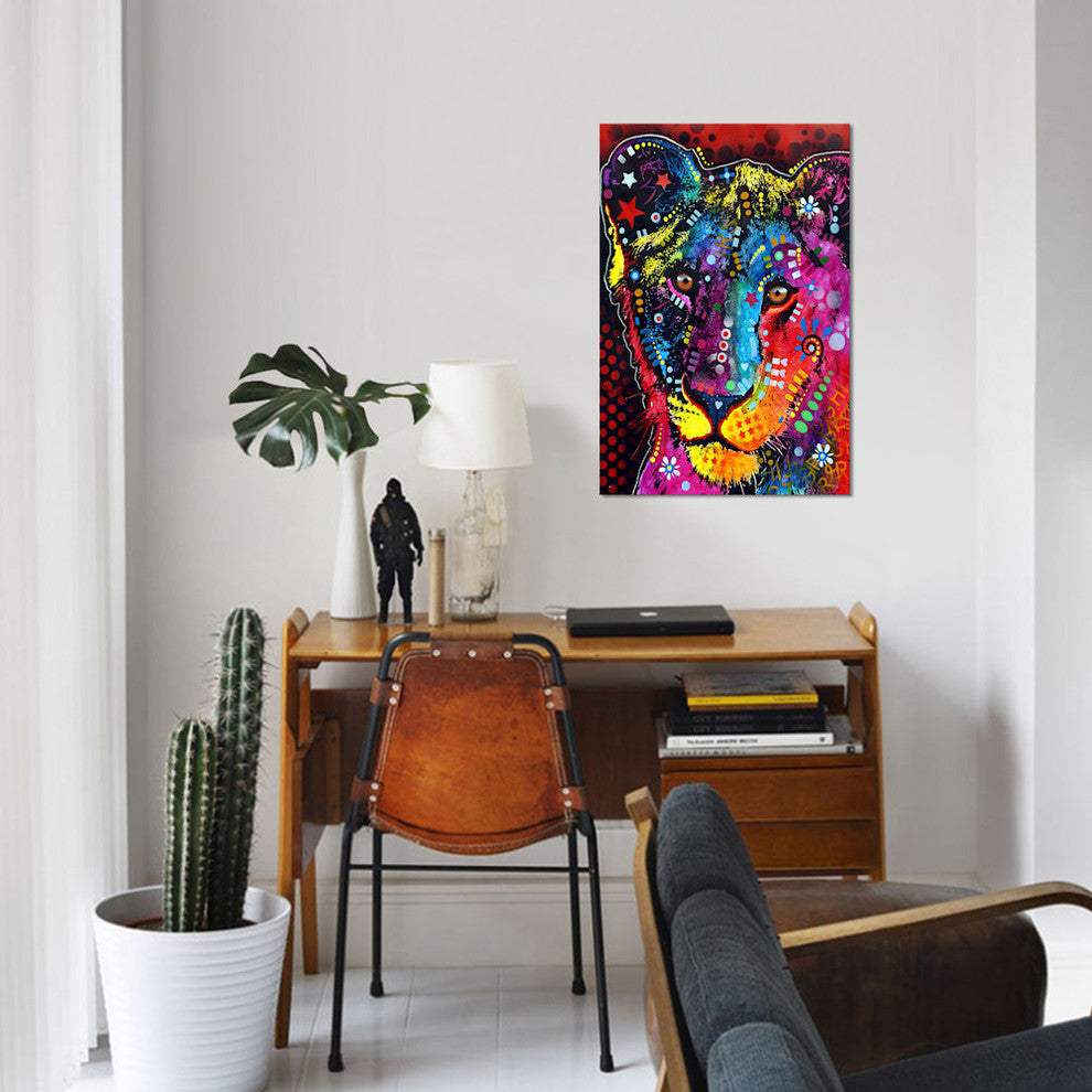 "Young Lion" by Dean Russo, Canvas Print, 18"x12"