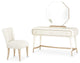 La Rachelle Vanity Set with Mirror & Chair - Medium Champagne