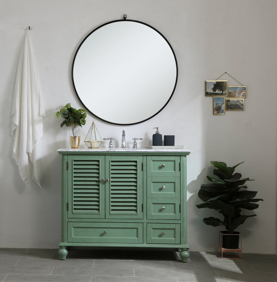 Home Living Single Bathroom Vanity, Vintage Mint, 42"