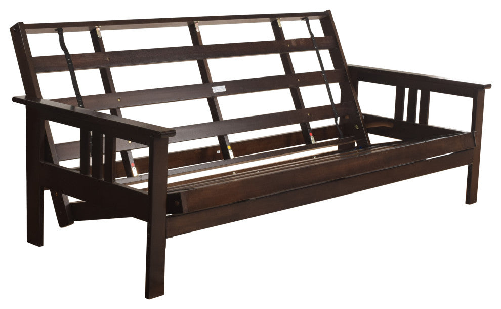Caleb Frame Futon With Espresso Finish, Canadian