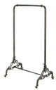 56"H Vintage Black Iron Metal Clothing Rack